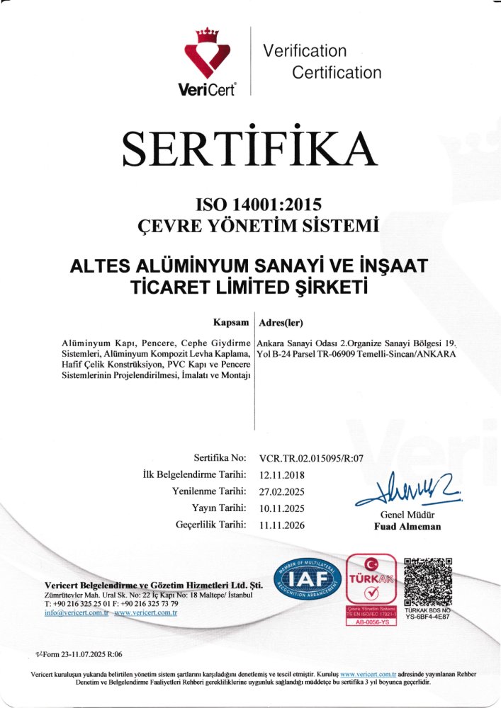 ISO 14001:2015 Çevre Yönetim Sistemi